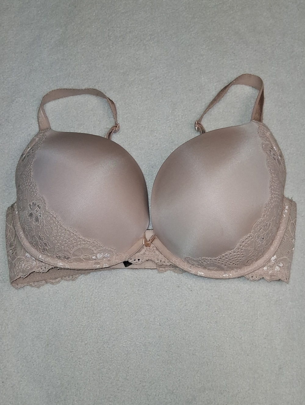 Torrid Curve Everyday Seamless Lace-Trim Push-Up Bra in Nude Blush